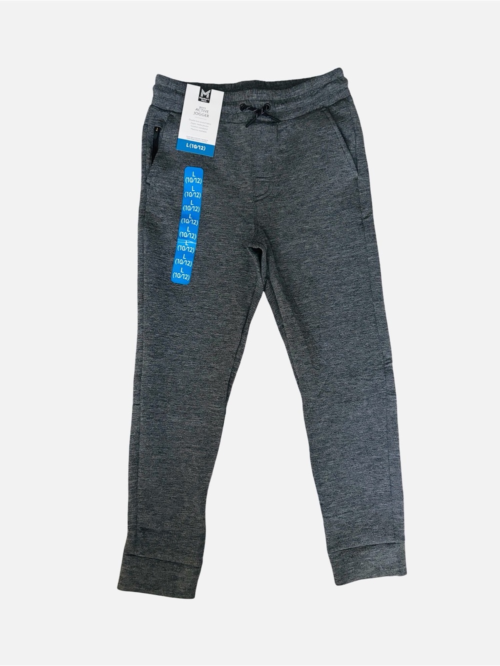 Kids Charcoal Knit Joggers with Drawstring - Unbranded